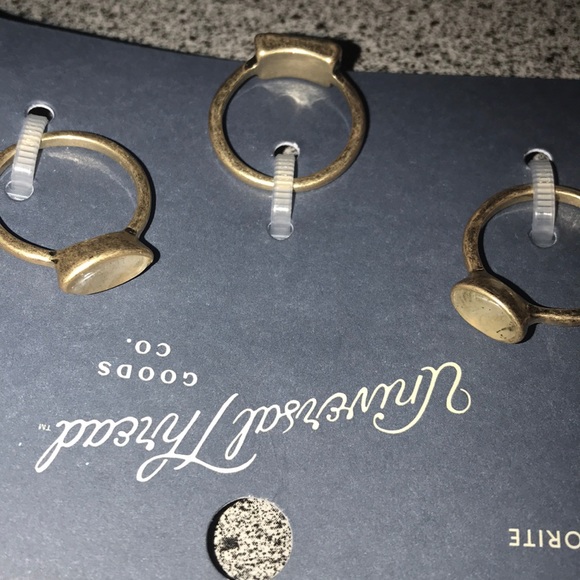 NWT semi precious Labradorite trio rings - Picture 5 of 6